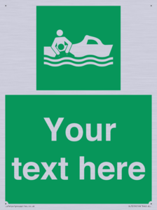 Custom sign safe condition Rescue boat